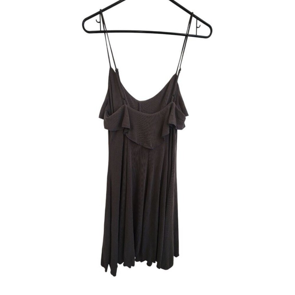 Sadie & Sage Anthropologie Dress Women Medium Ruffle Green Mini Strappy Summer - Picture 2 of 7